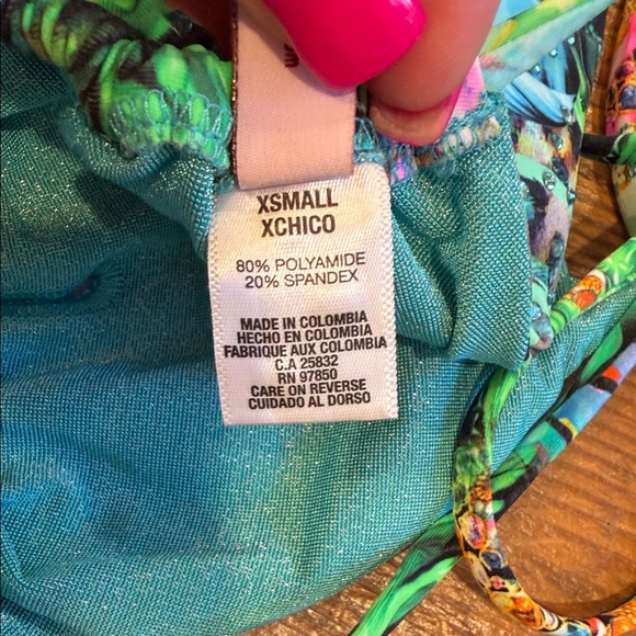 Luli Fama Colorful Tropical Print Bikini Set women’s Xsmall - Picture 8 of 8